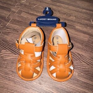 Lucky Brand Baby Tan Sandals/Crib Shoes
